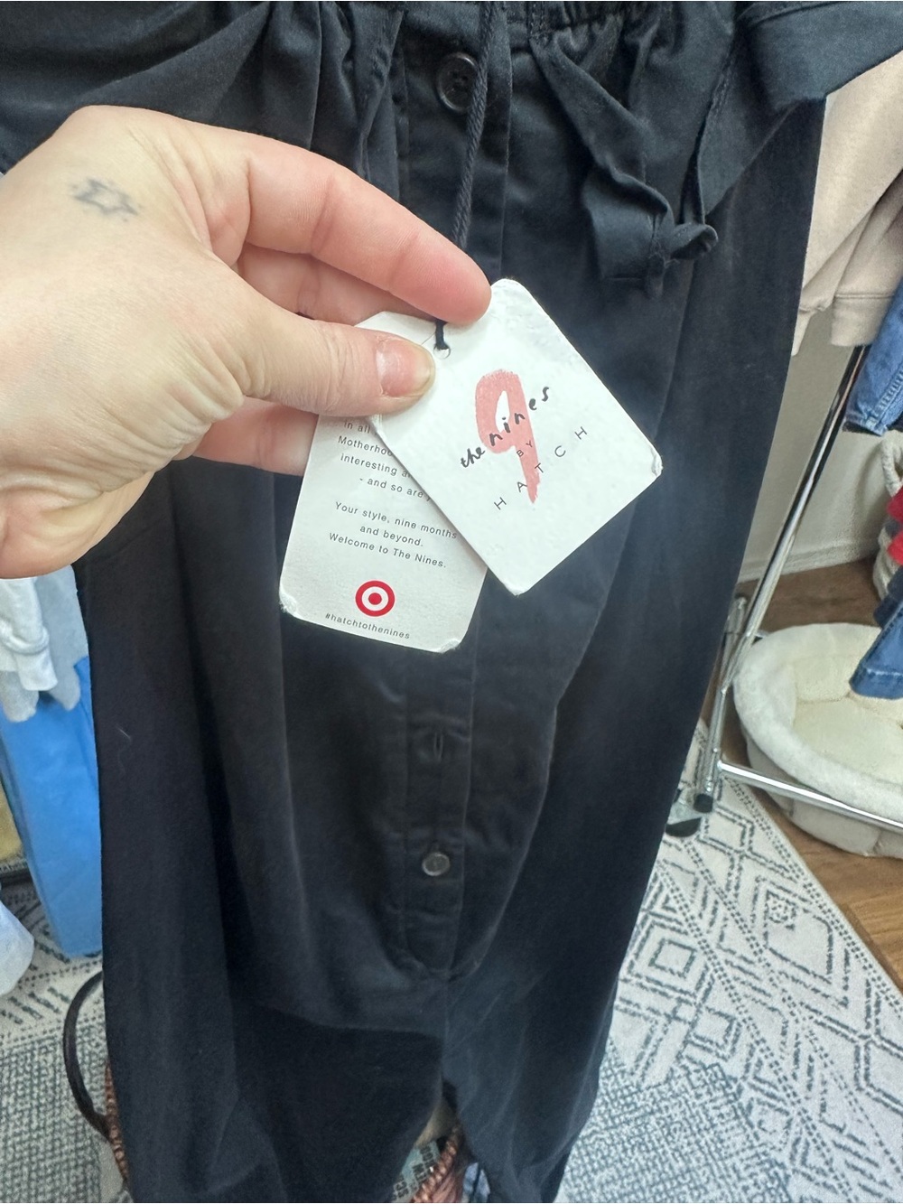 The Nines by HATCH Black Ruffle-Neck Jumpsuit - Picture 4 of 6